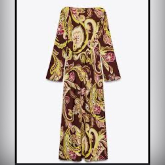 Zara printed midi dress - Picture 3 of 3